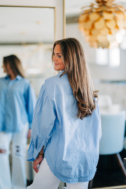 Happy Hour Top - Pearl Blue Combo FREE PEOPLE