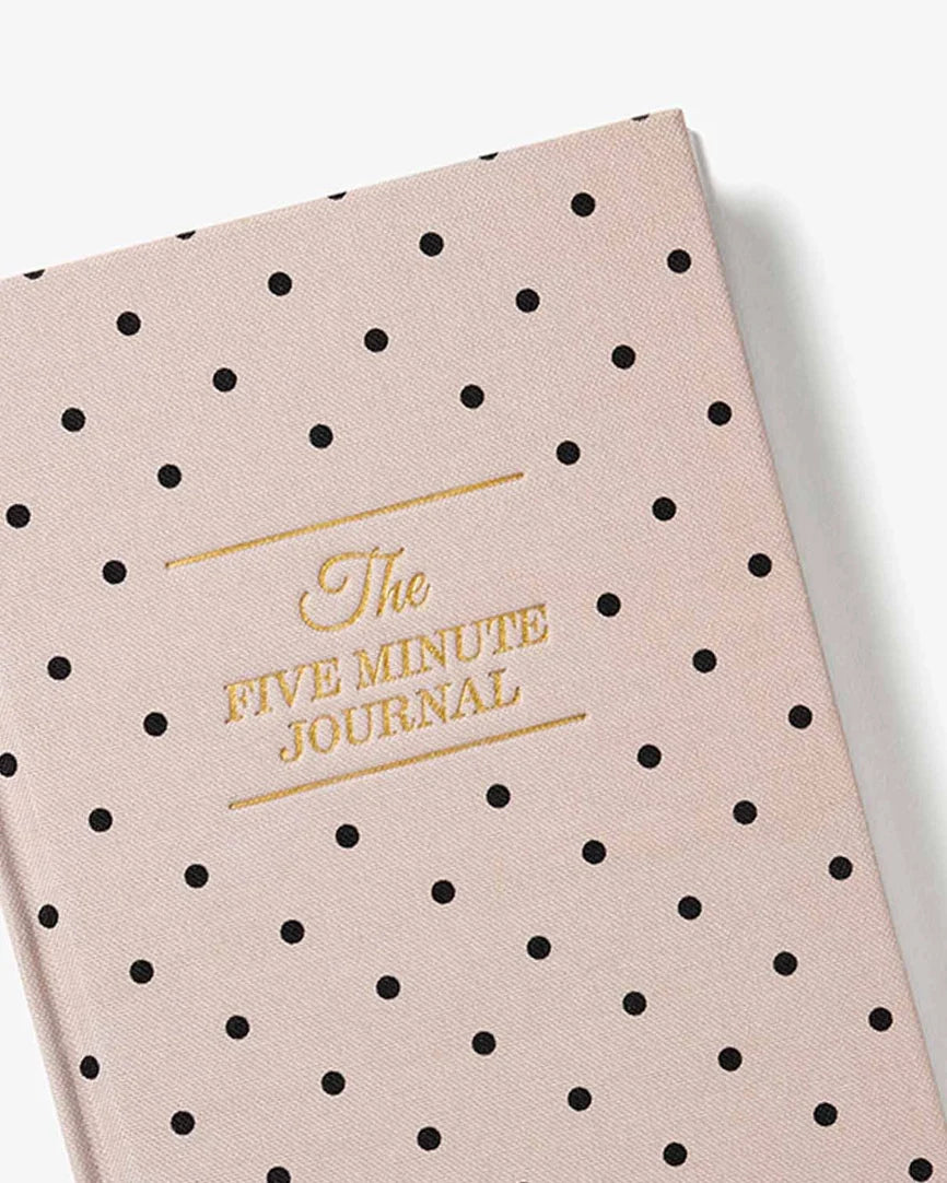 The Five Minute Journal (Beige Polka Dot)