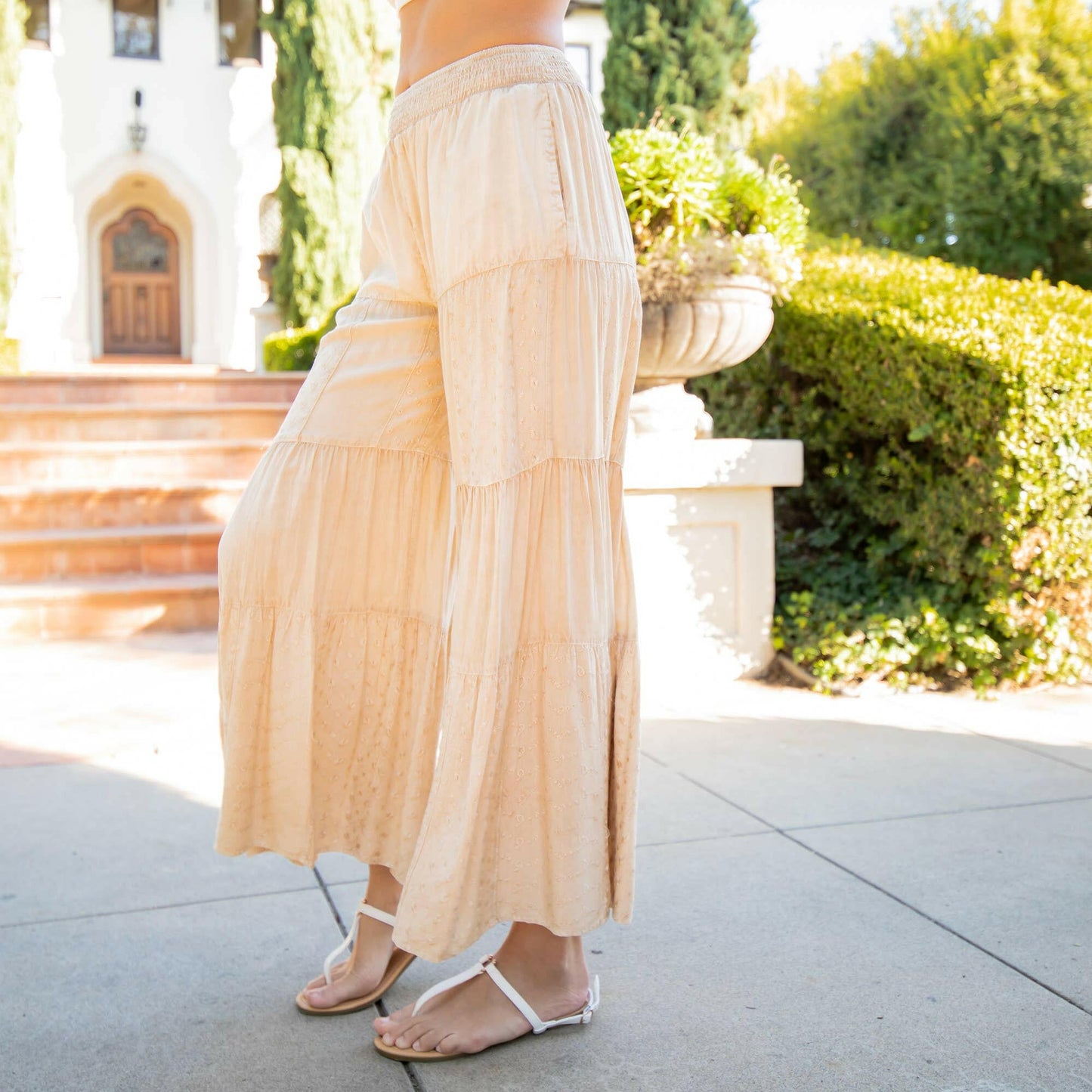Boho Tiered Flare Pants