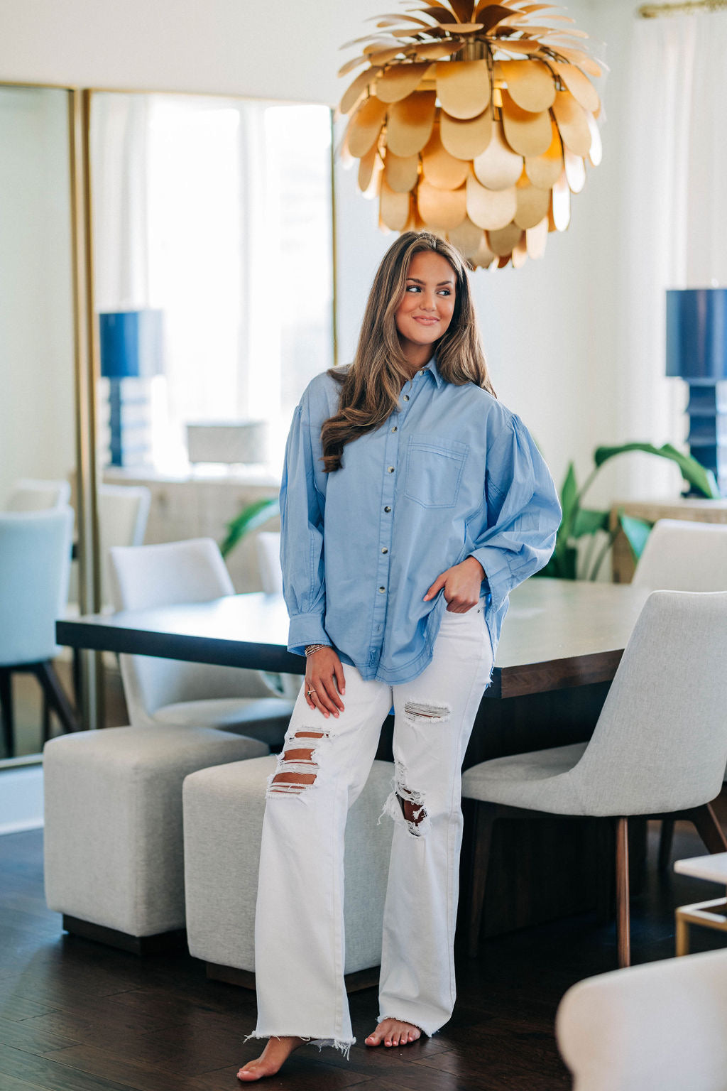 Happy Hour Top - Pearl Blue Combo FREE PEOPLE