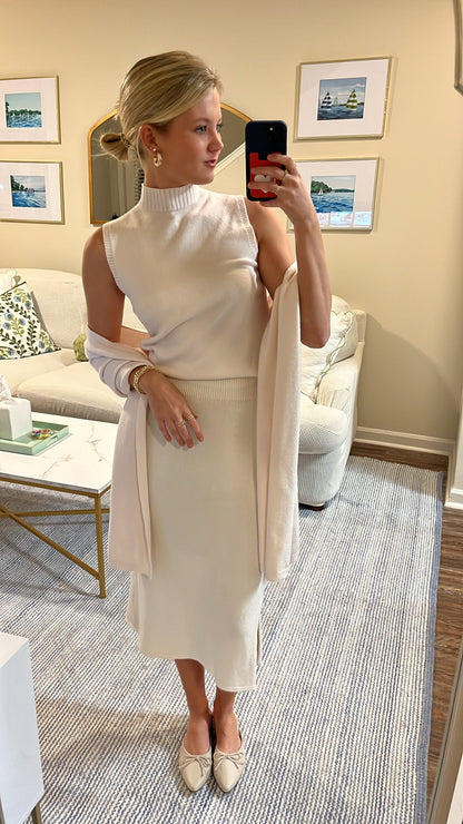 Isabella Pencil Skirt - Ivory