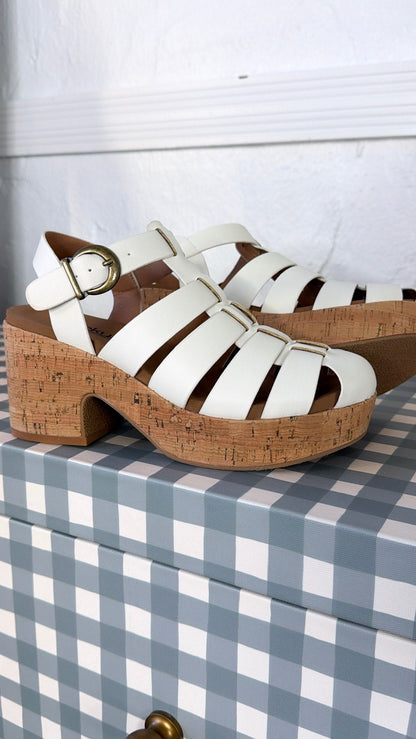 Birdie Soft Wedge Sandal, Ivory