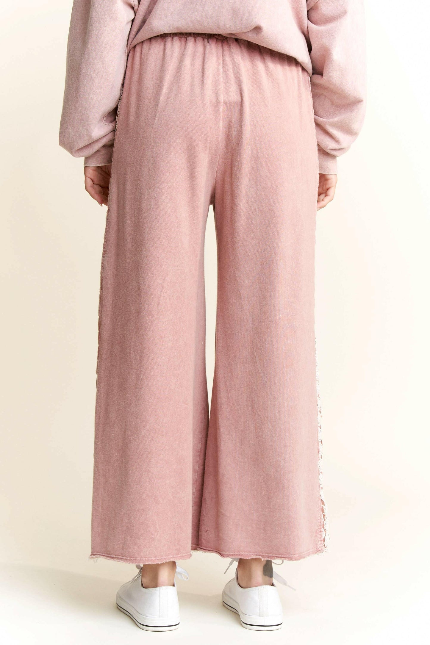 J.Her MineralWash Floral Daisy trim Pants