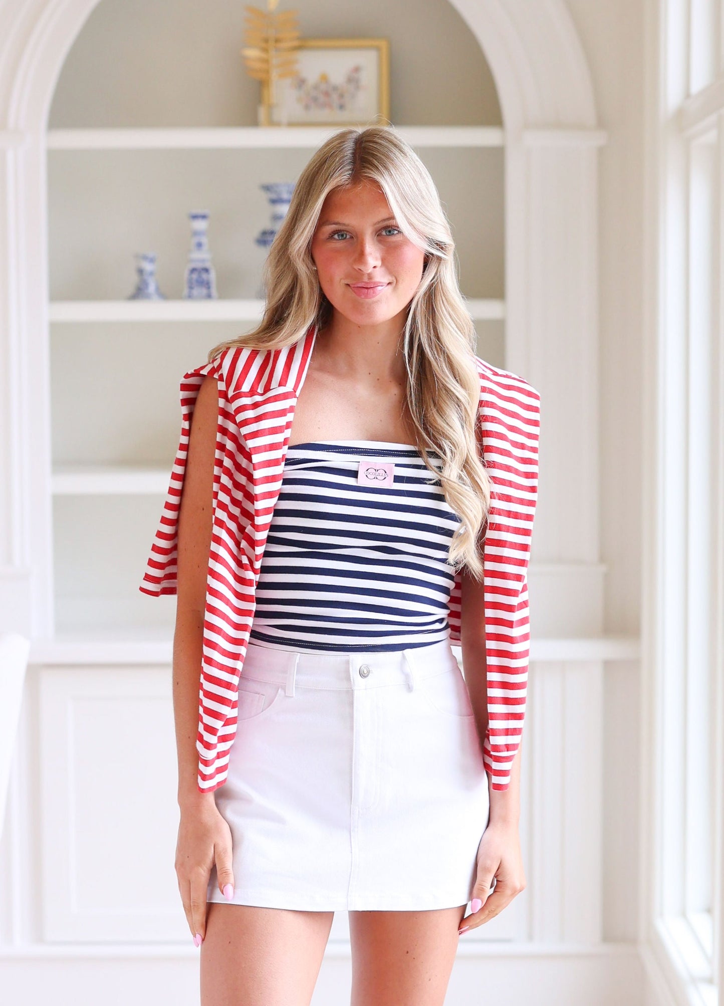 Charlie Denim Skirt - White