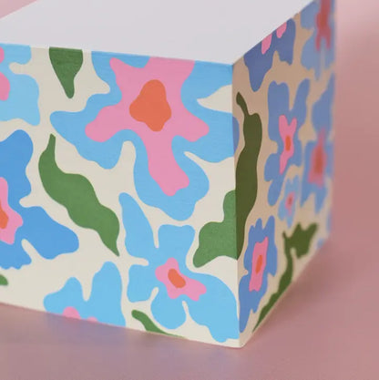Trippy Daisies Sticky Note Cube