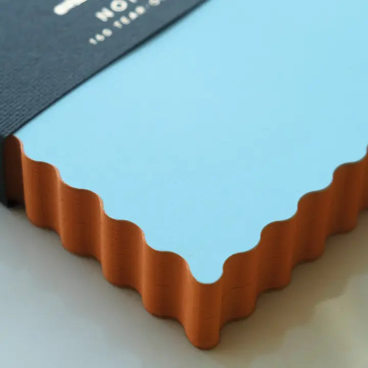 Sky/Tangerine Mini Wave Shaped Notepad