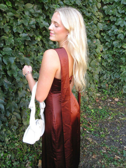 Satin Serenade Maxi Dress