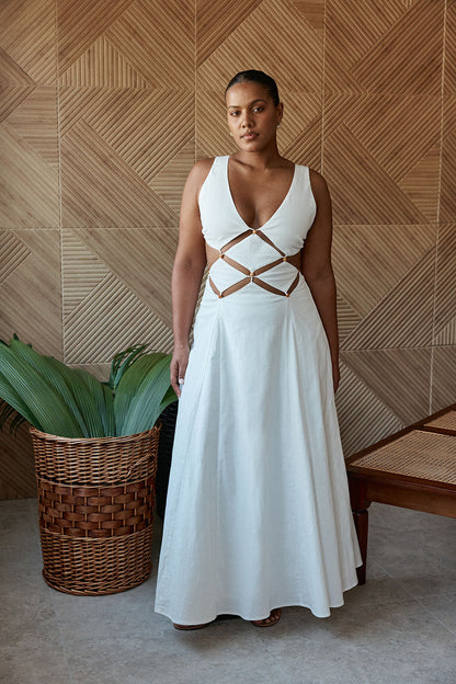 SAMPLE-Chessa Dress - White