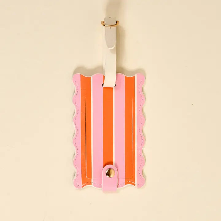 Sicily Stripes Pink Luggage Tag