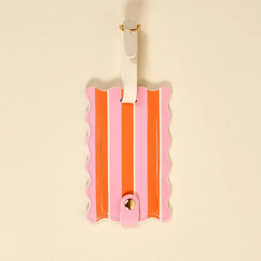 Sicily Stripes Pink Luggage Tag