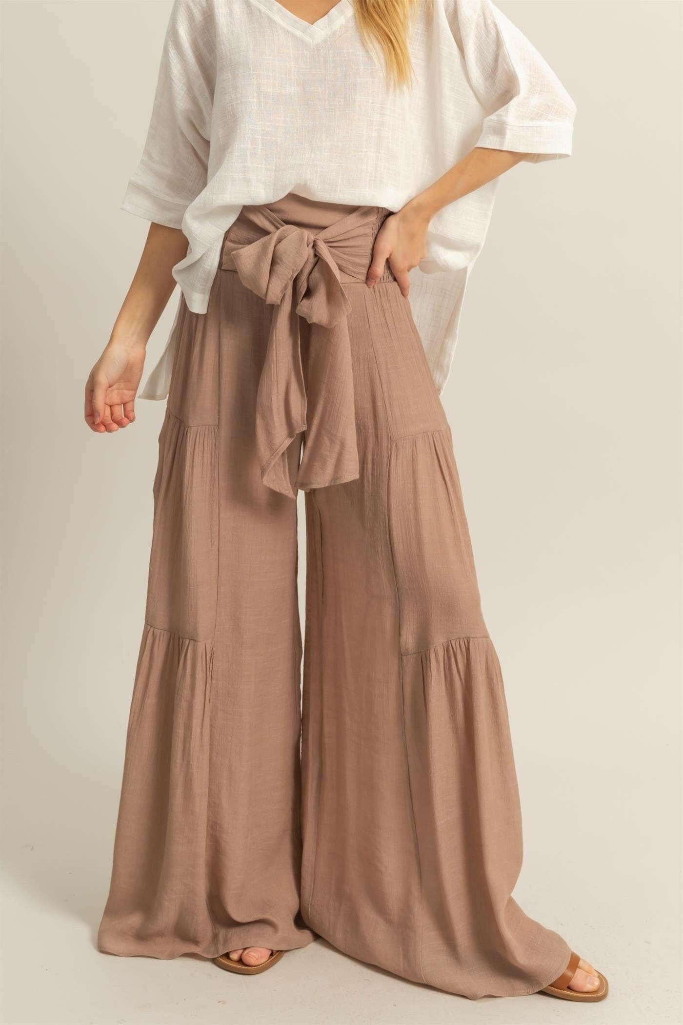 Boho Breeze Tiered Palazzo Pants S-3X