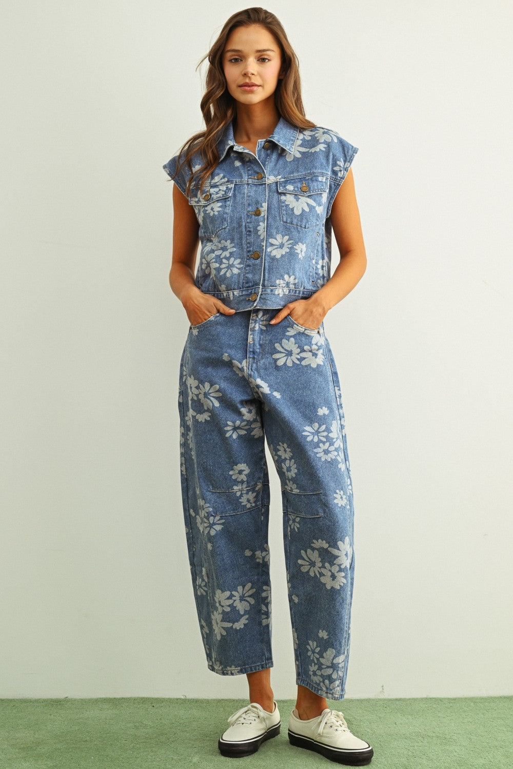 Vintage Bloom Barrel Jeans