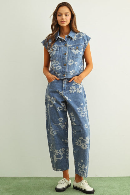 Vintage Bloom Barrel Jeans