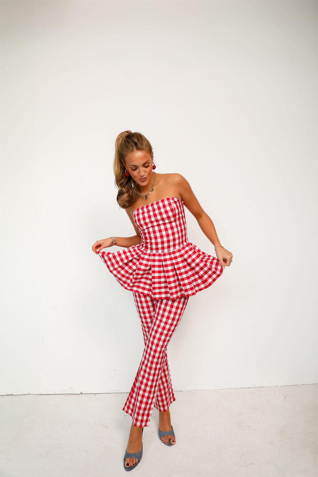 Coco Park Top - Red Check