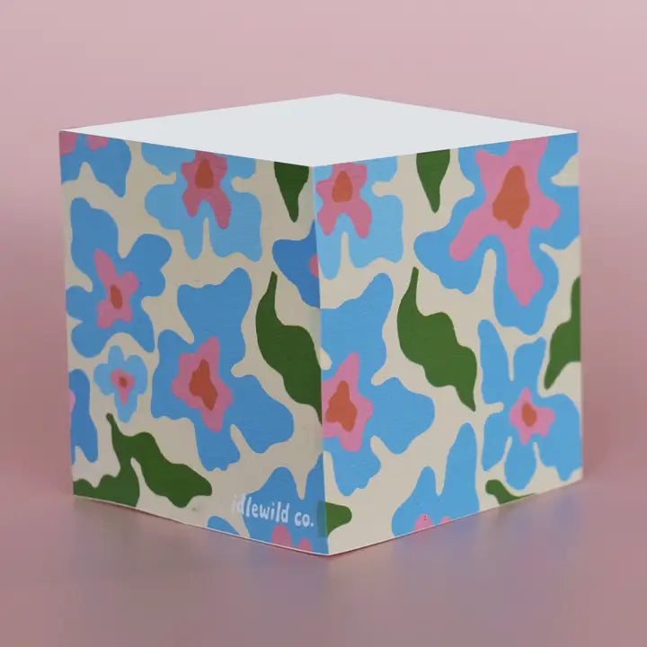 Trippy Daisies Sticky Note Cube
