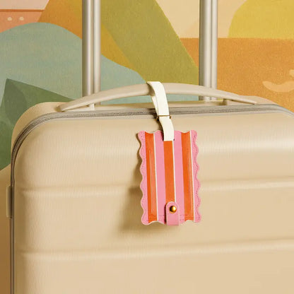 Sicily Stripes Pink Luggage Tag