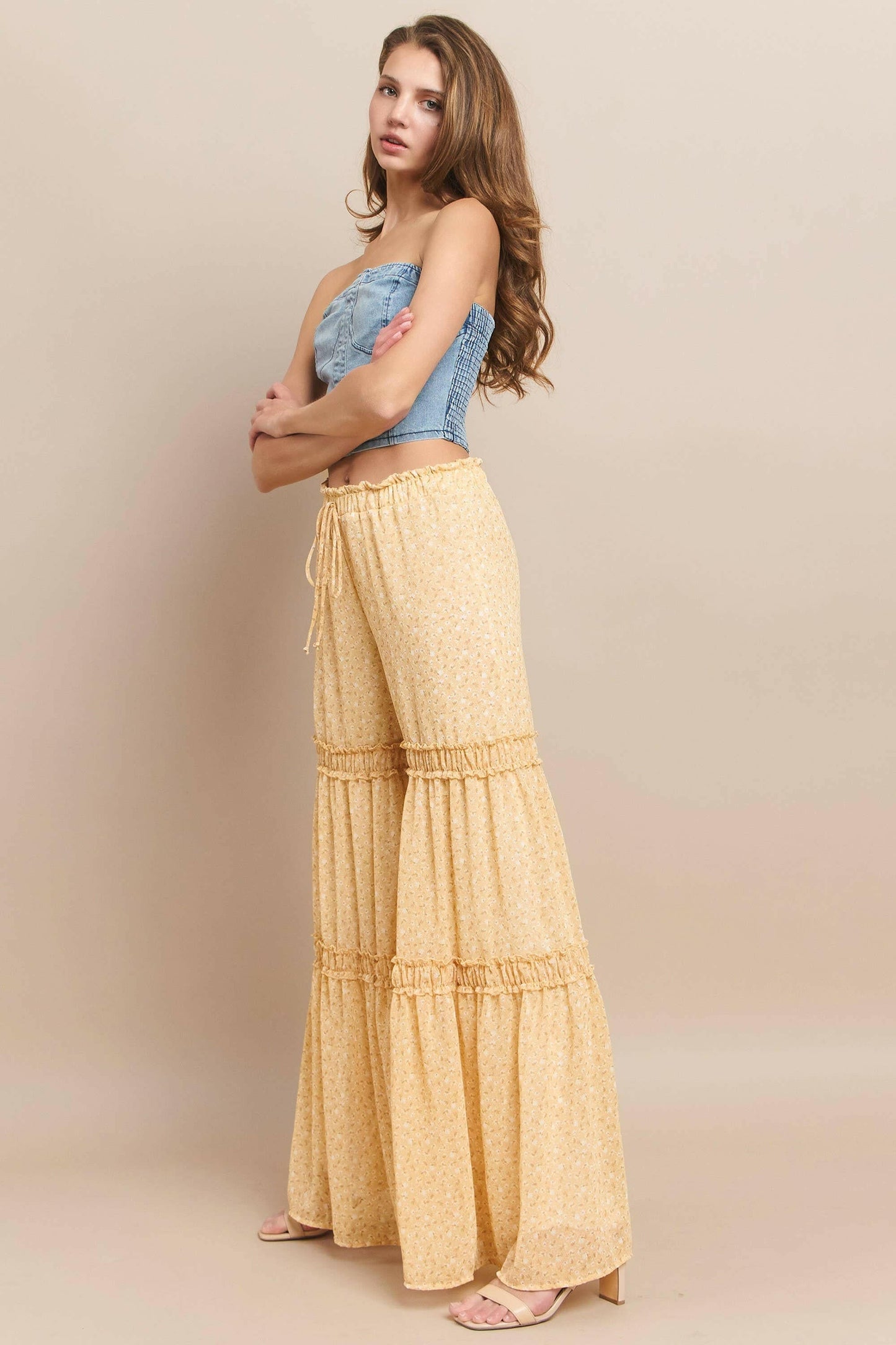 Sunset Stroll Floral Palazzo Pants