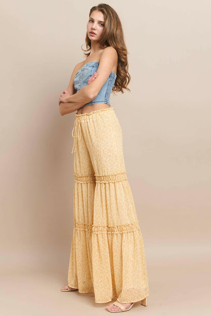 Sunset Stroll Floral Palazzo Pants