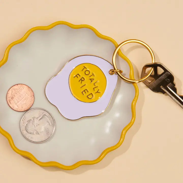 Totally Fried Egg Keychain