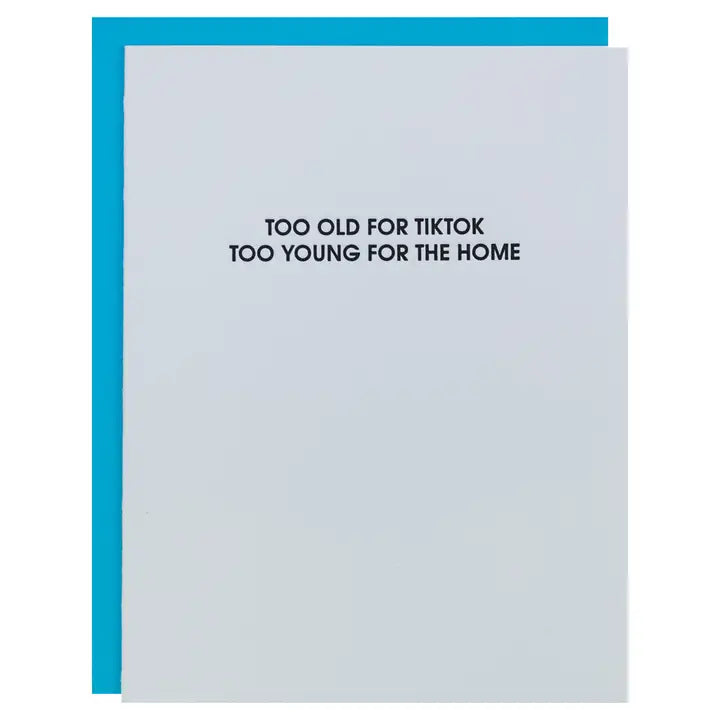 Too Old For Tiktok Card
