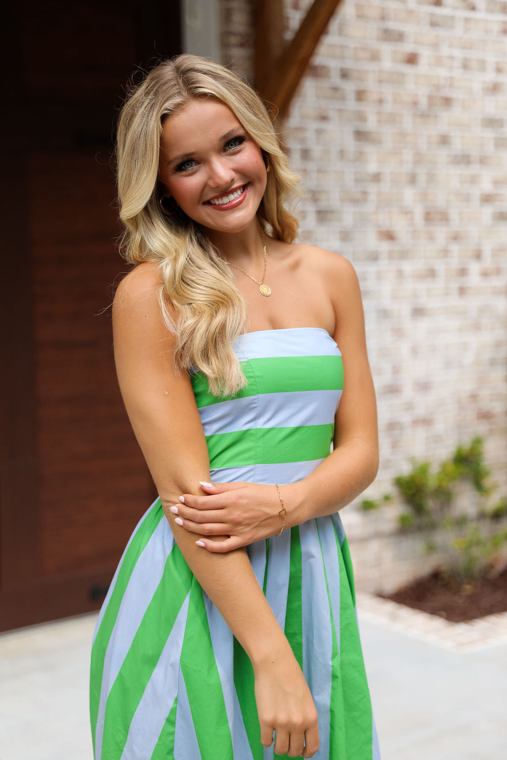 Hutcherson Dress - Green/Blue