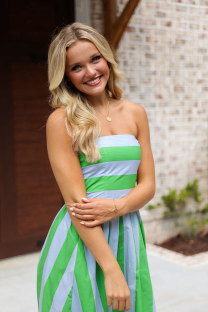 Hutcherson Dress - Green/Blue
