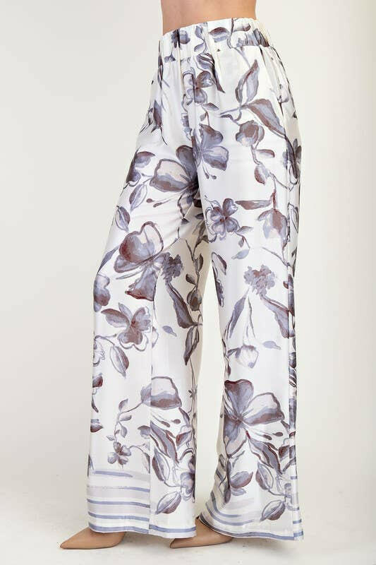 Resort Ready Printed Wide-Leg Pants