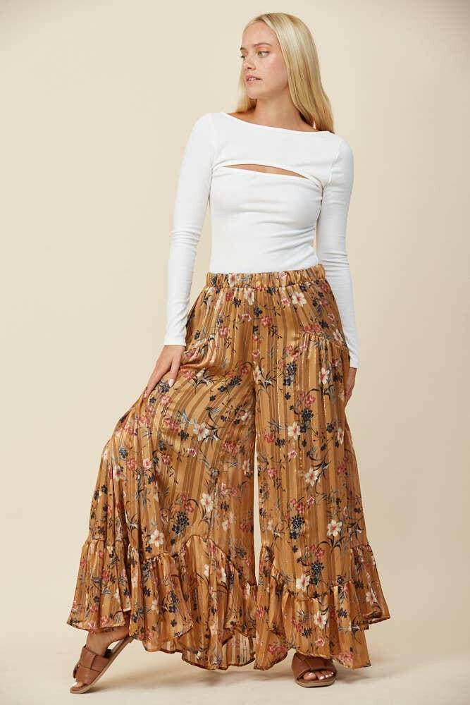 Golden Hour Ruffle Palazzo Pants