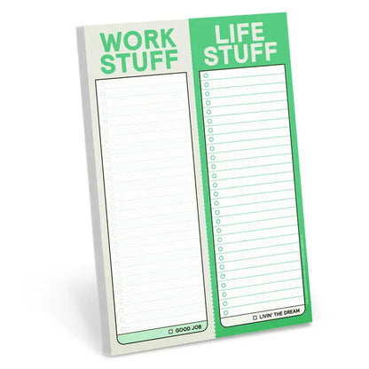 Work Stuff/Life Stuff Perforated Pad