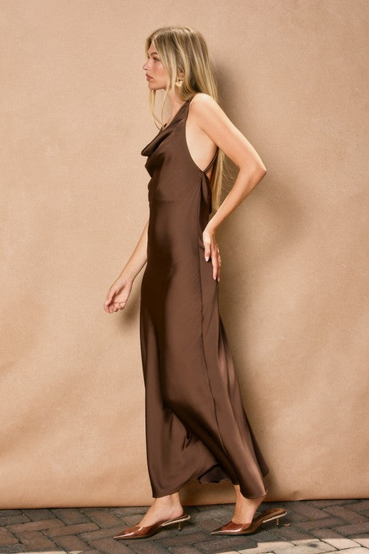 Sophisticated Satin Maxi Dress