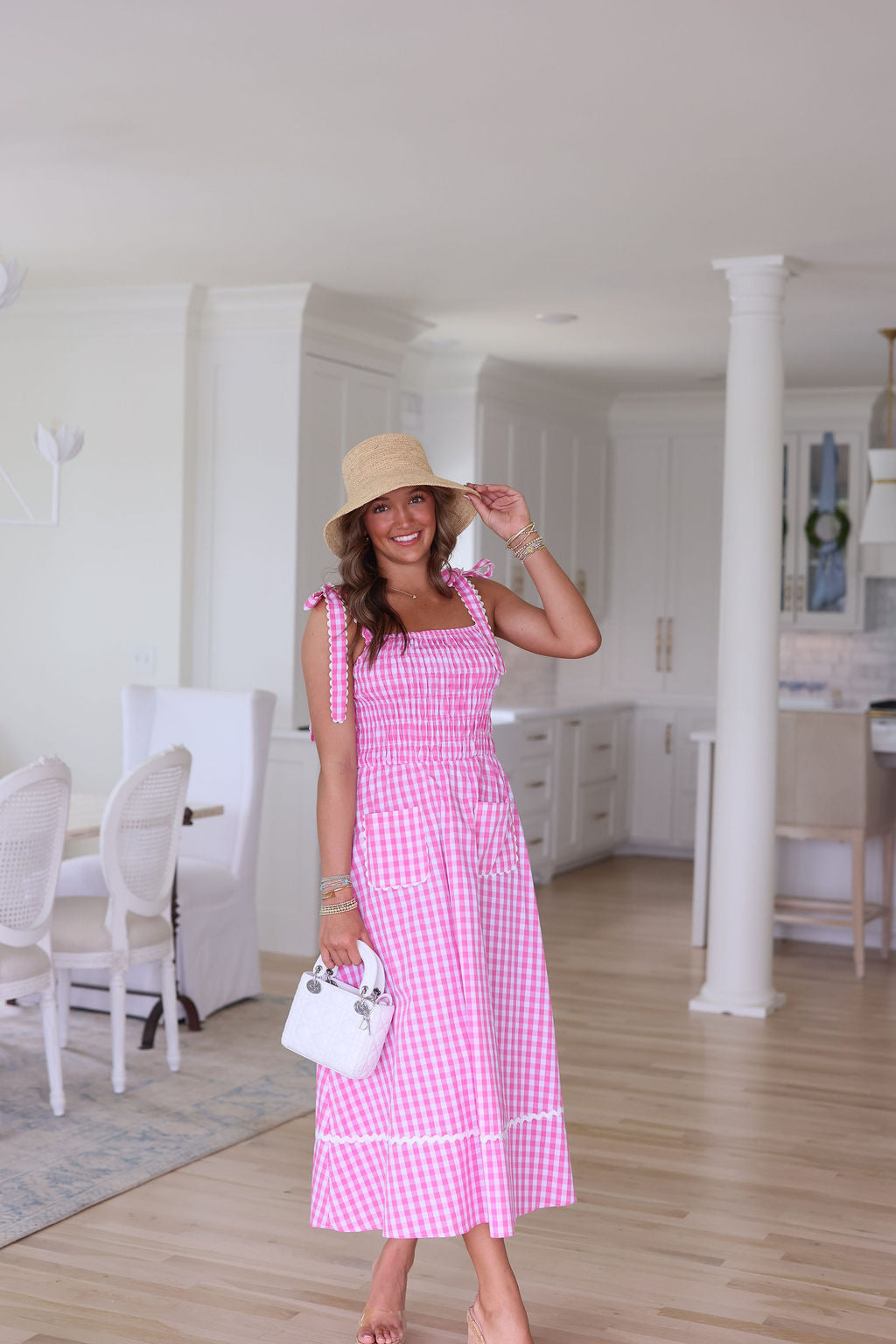 Angelica Dress - Pink Gingham