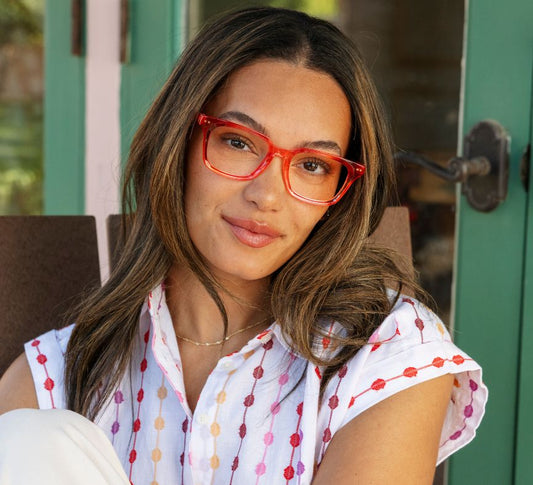 Tiki Blue Light Glasses (Red)