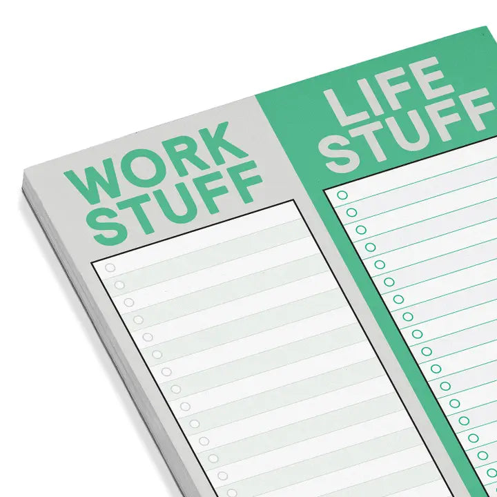 Work Stuff/Life Stuff Perforated Pad
