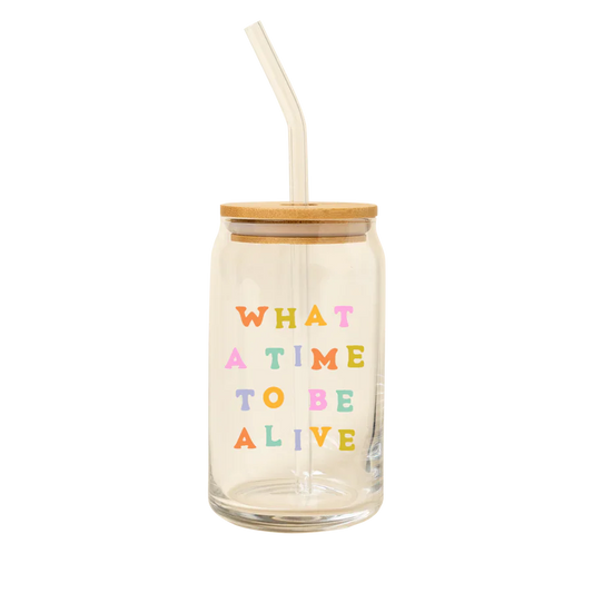 What A Time Beer Can Glass