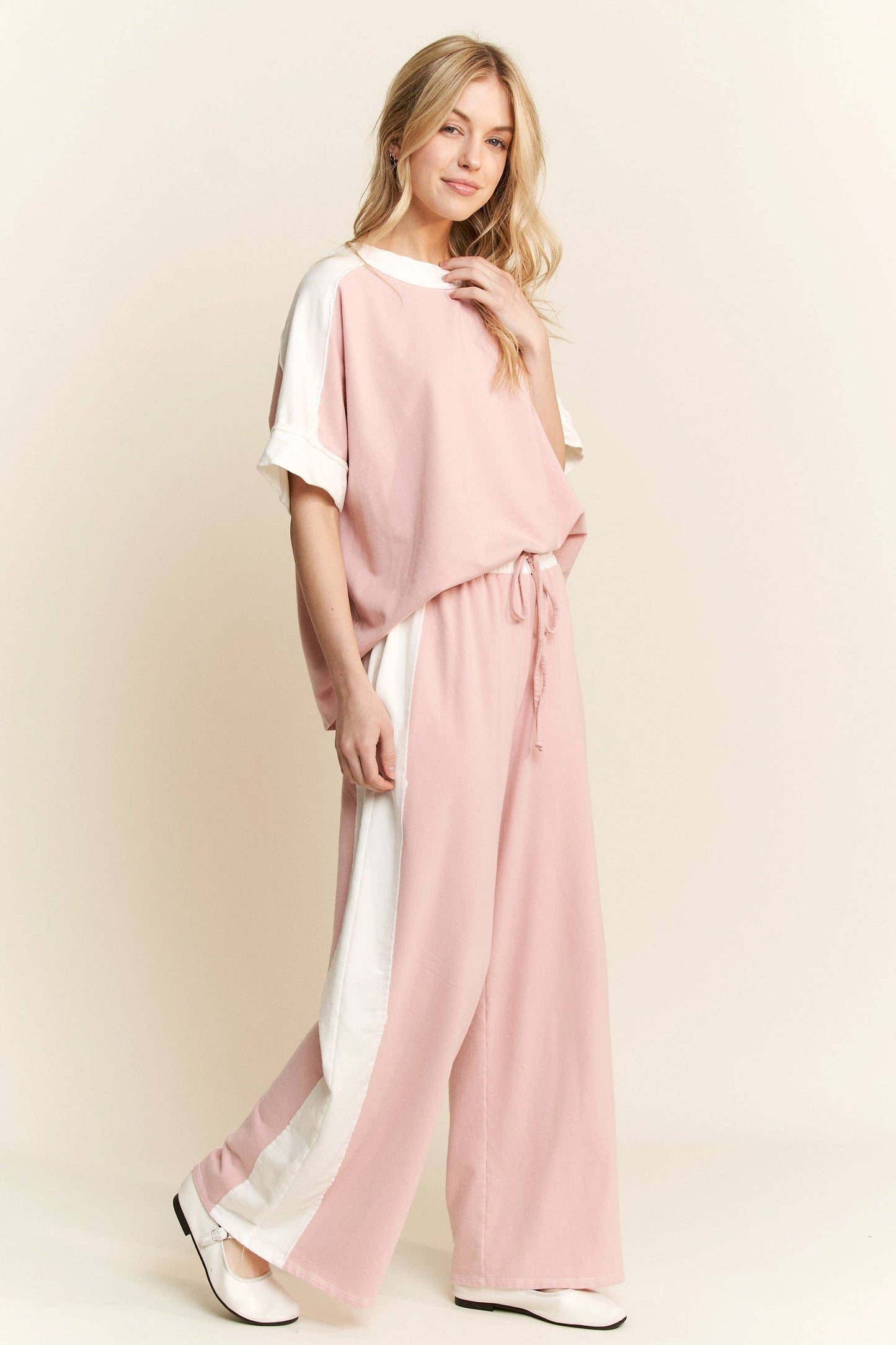 J.Her Washed Contrast Side Spring Lounge pants