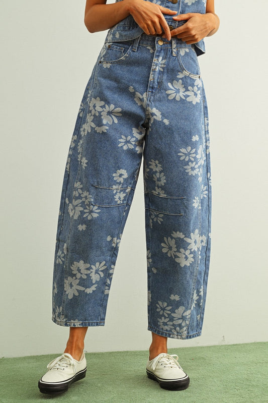 Vintage Bloom Barrel Jeans