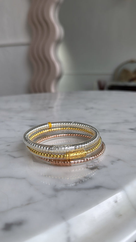 BuDhaGirl: BIBI All Weather Bangles(set of 3)- Serenity Prayer