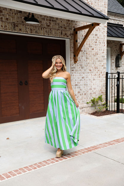 Hutcherson Dress - Green/Blue