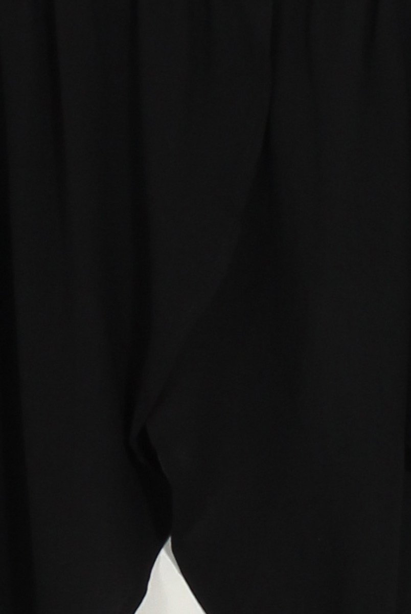 Black Bardot Split Back Dipped Hem Top - Cici