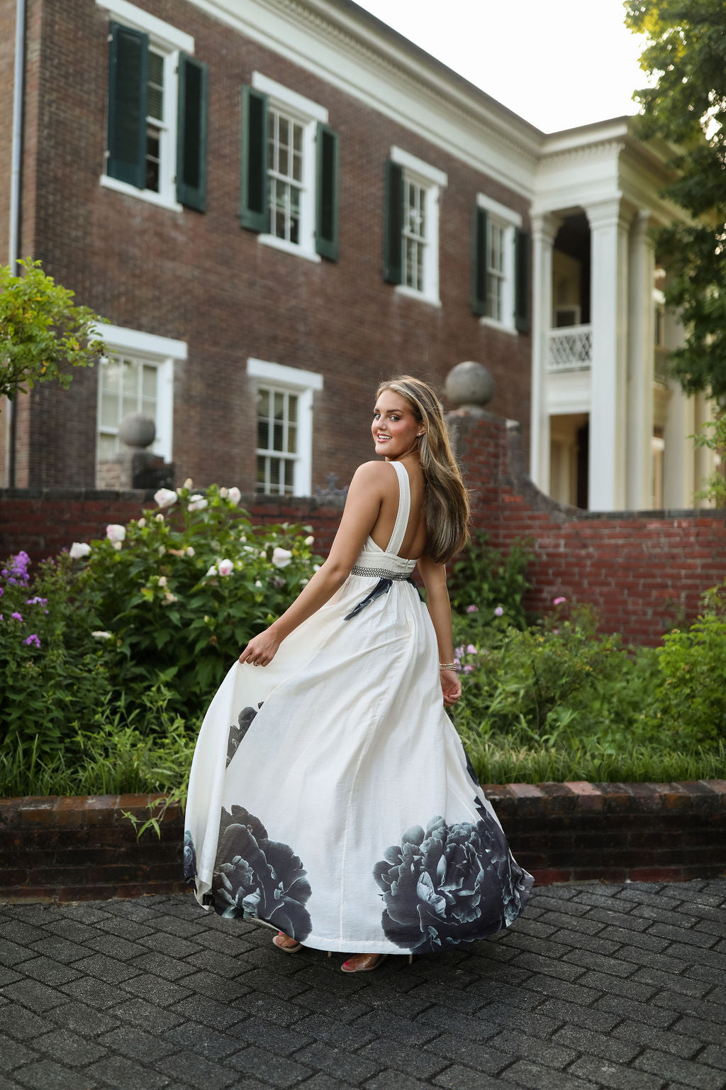 Chasing Dawn Halter Maxi - Black Peony