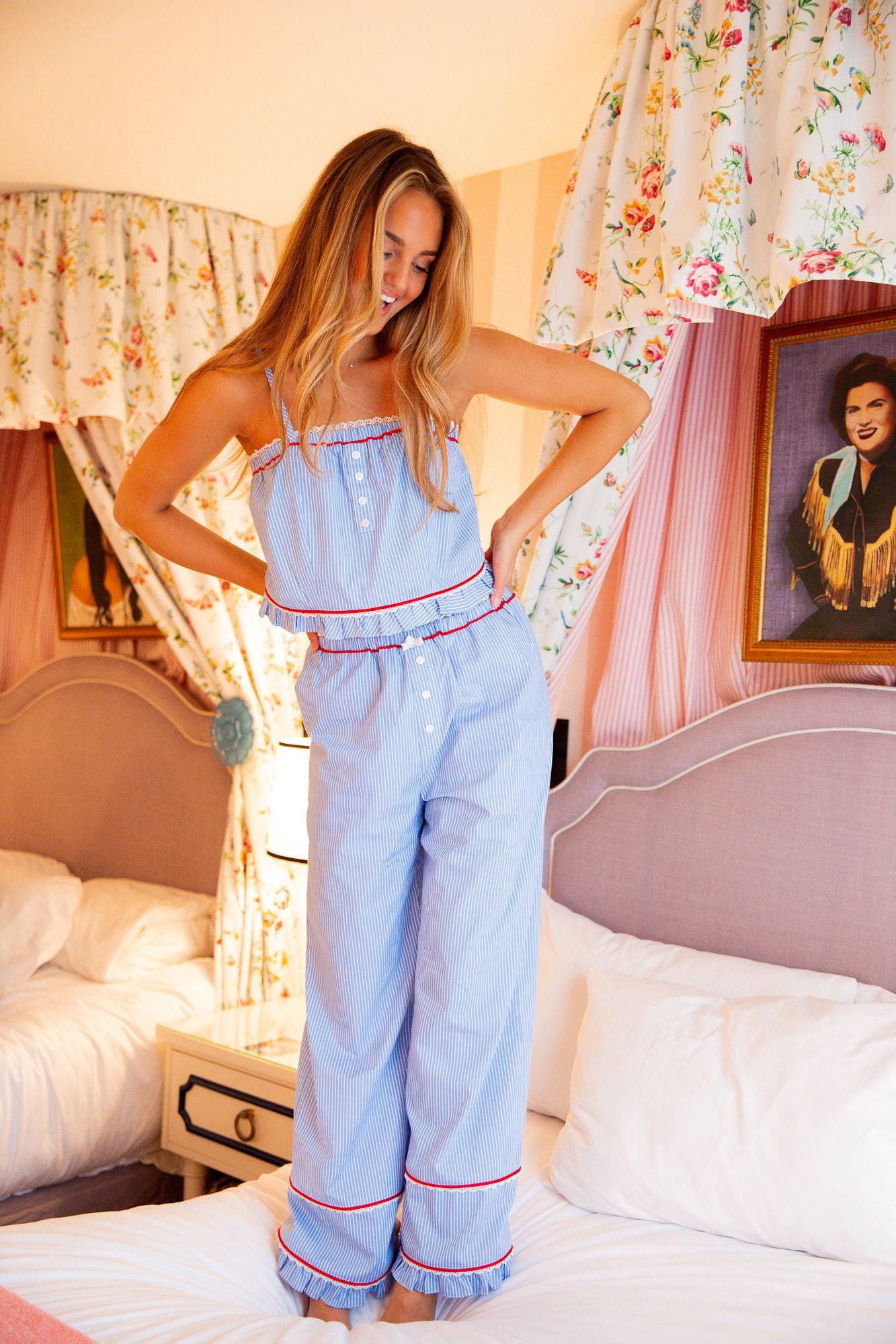 Classic Benny Pajama Pant - Oxford Blue Stripe