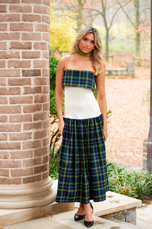 Evergreen Midi Dress - Macleod Tartan