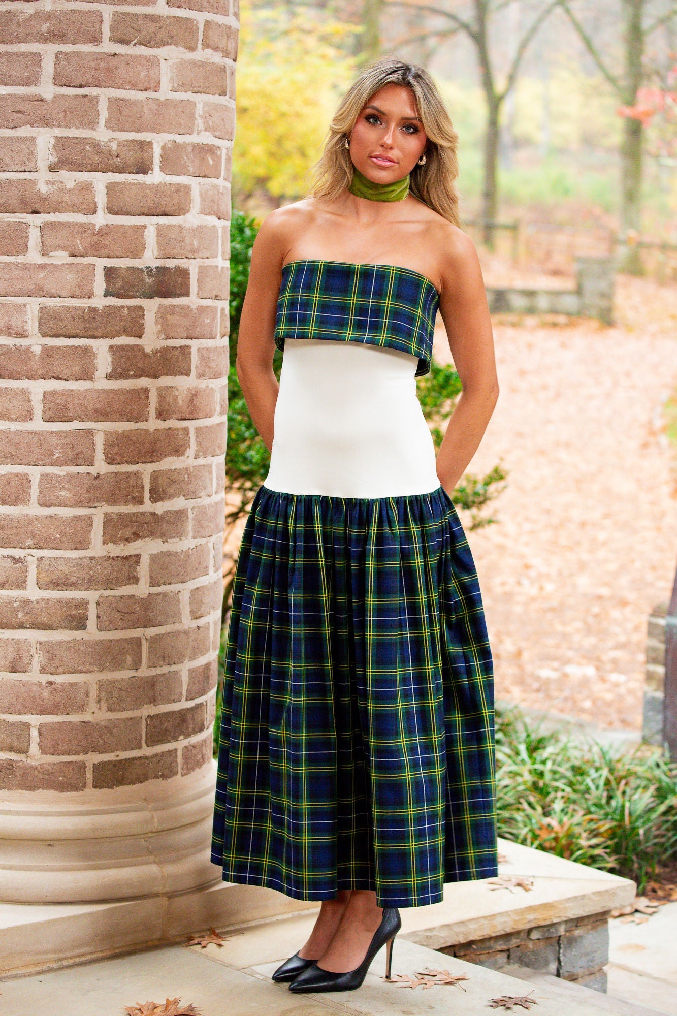 Evergreen Midi Dress - Macleod Tartan