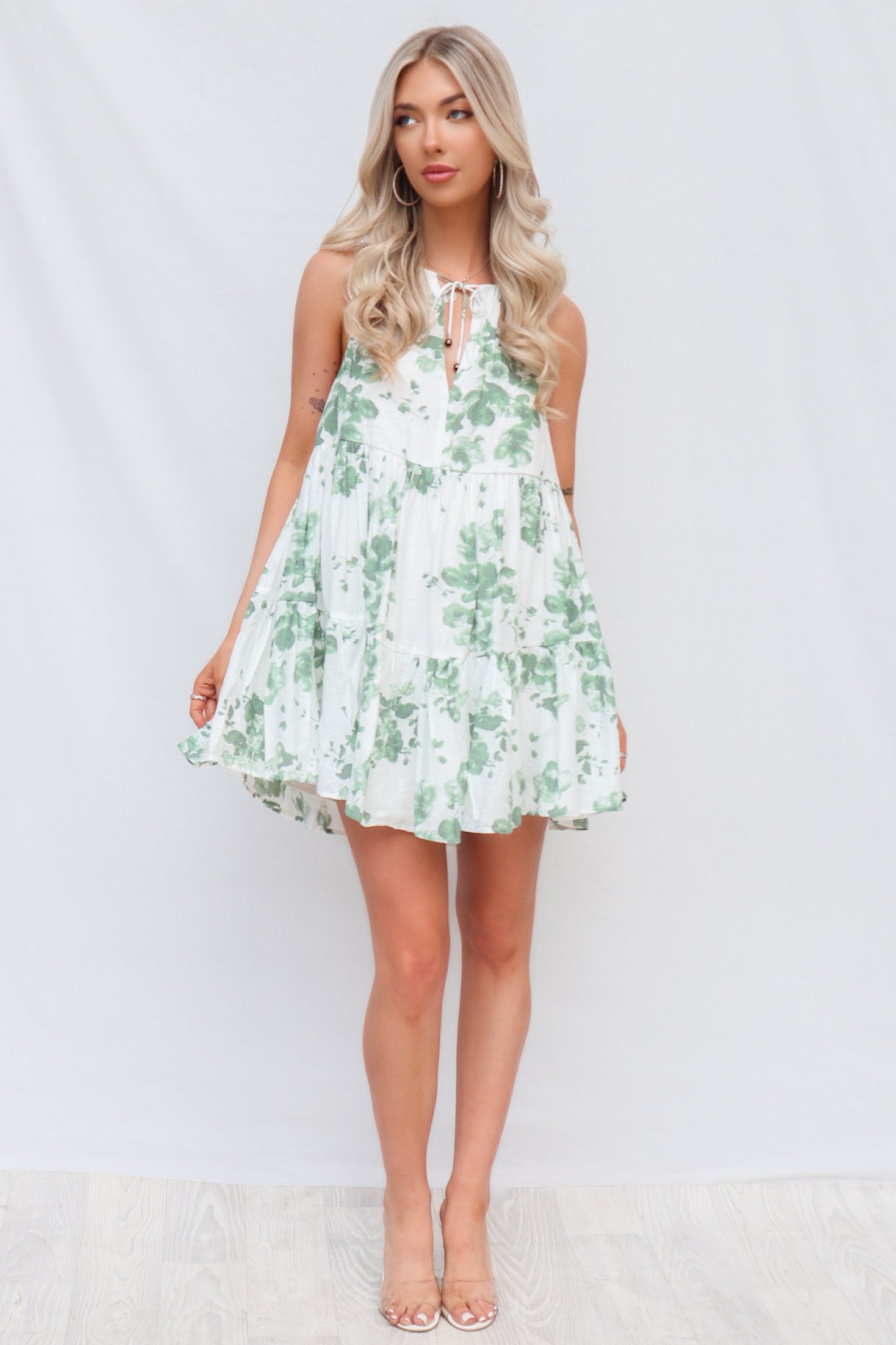 Chanel Mini Dress - Green Floral
