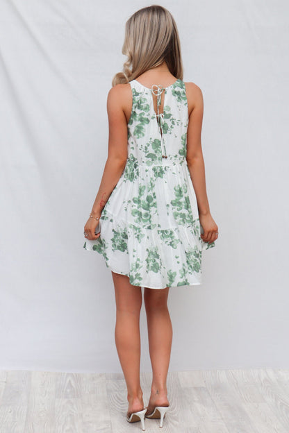 Chanel Mini Dress - Green Floral