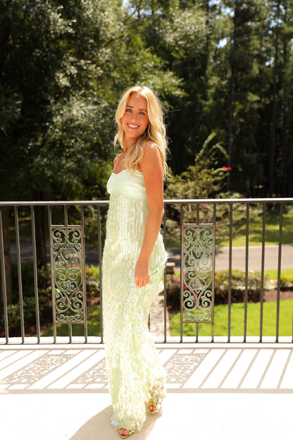Alex Sequin Dress - Mint