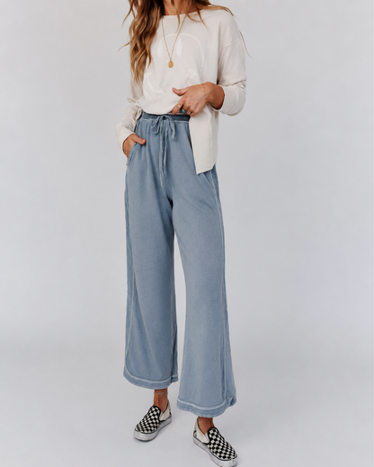 Vintage Wash Wide Leg Lounge Pants