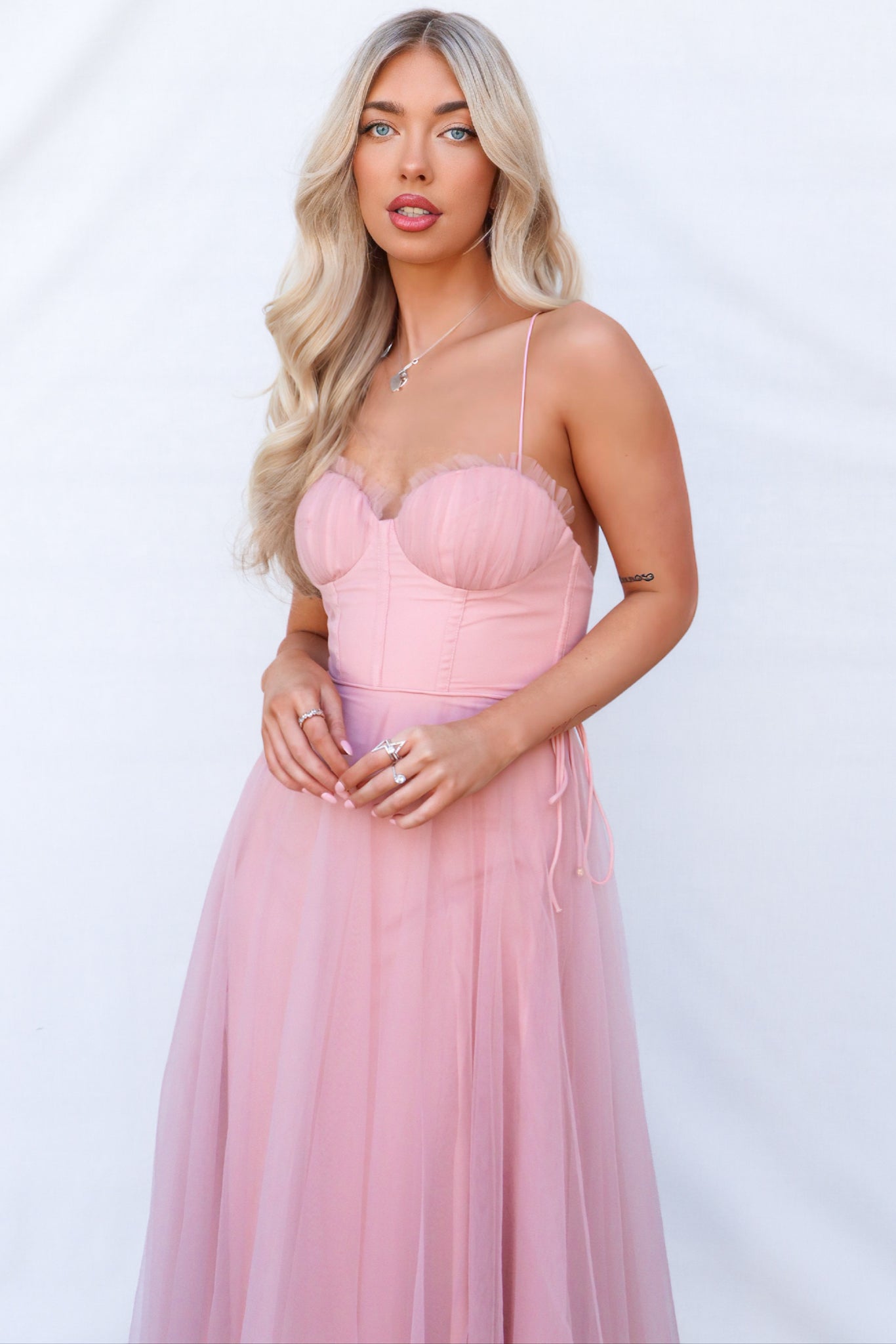 Cindy Midi Dress - Blush