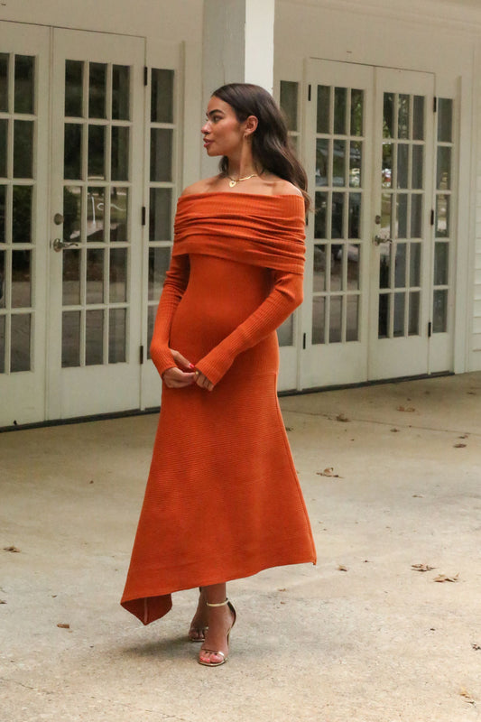 Cowl Dress - Sweet Potato
