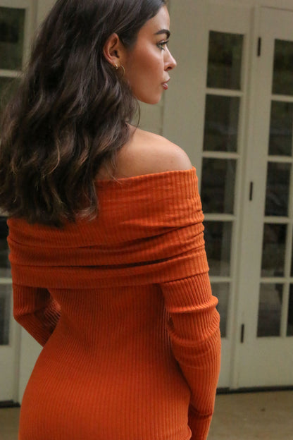Cowl Dress - Sweet Potato